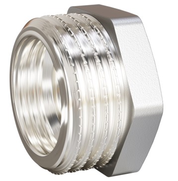 LD Pride Футорка DN40х32 (1 1/2" НР х 1 1/4" ВР) латунь никель