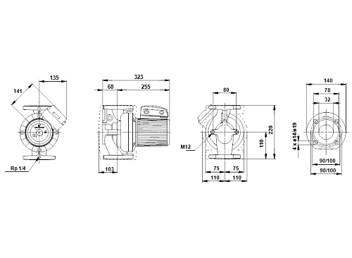 Grundfos 200 UPS 32/60 F /400V Циркуляционный насос