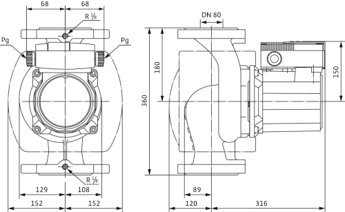 Wilo TOP-S 80/15 DM PN10 Циркуляционный насос фланцевый