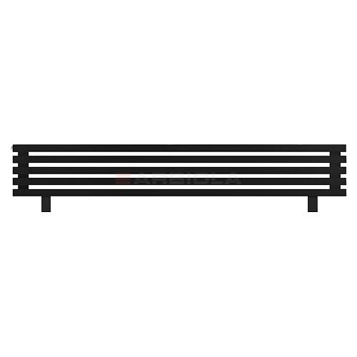Arbiola Gorizont Ritmo HZ 1500-40-05 секций чёрный горизонтальный  радиатор c боковым подключением (на ножках)