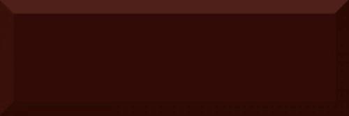 Absolut Keramika Poppy Monocolor Biselado Brillo Marron 10x30 см Настенная плитка