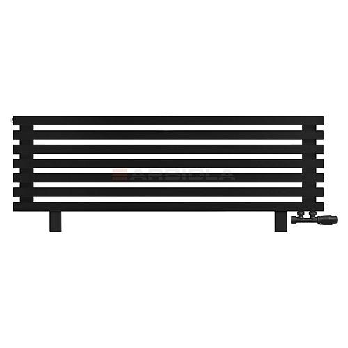 Arbiola Gorizont Ritmo VZ 1250-40-07 секций чёрный горизонтальный  радиатор c нижним подключением (на ножках)