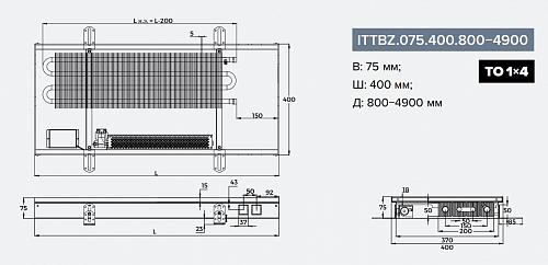 Itermic ITTBZ 075-2000-400 внутрипольный конвектор