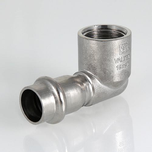 VALTEC 28 мм х 3/4" Пресс-угольник из нержавеющей стали с внутренней резьбой