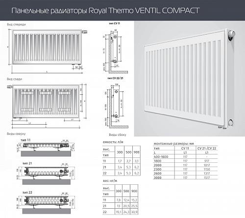 Royal Thermo Ventil Compact VC22 300x500