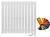 Arbiola Mono V 700-60-12 секции цветной вертикальный радиатор c нижним подключением
