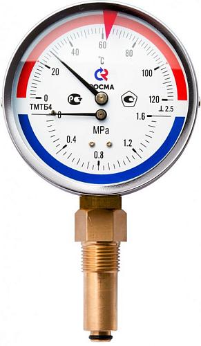 Росма Термоманометр радиальный ТМТБ-31Р.1 ДК80 1,0МПА L=46ММ G1/2"