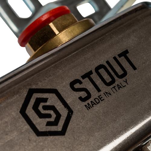 SMS 0922 000011 STOUT Коллектор из нержавеющей стали без расходомеров 11 вых.