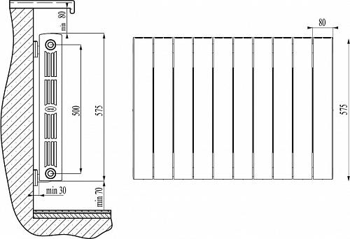 Rifar Supremo 500 - 08 секции биметаллический секционный радиатор