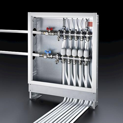 Oventrop Multidis SF Коллектор 11 отводов G 3/4'' с вентильными вставками (воздушник сзади)
