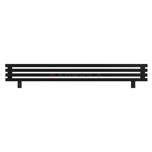 Arbiola Gorizont Ritmo HZ 2000-40-04 секции чёрный горизонтальный  радиатор c боковым подключением (на ножках)