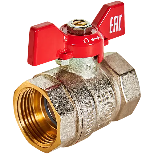 ROMMER Кран шаровой, ВР/ВР, ручка бабочка 1"