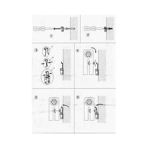 Zehnder Комплект креплений CVD1+BH (4шт) RAL 9016 для трубчатых радиаторов