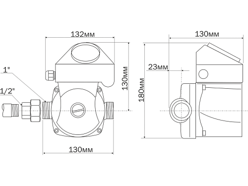 Aquario AC 152-130HWT циркуляционный насос