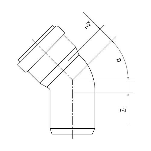 Отвод Rehau Raupiano Plus 40/67°