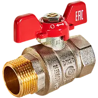 ROMMER Кран шаровой, ВР/НР, ручка бабочка 3/4"