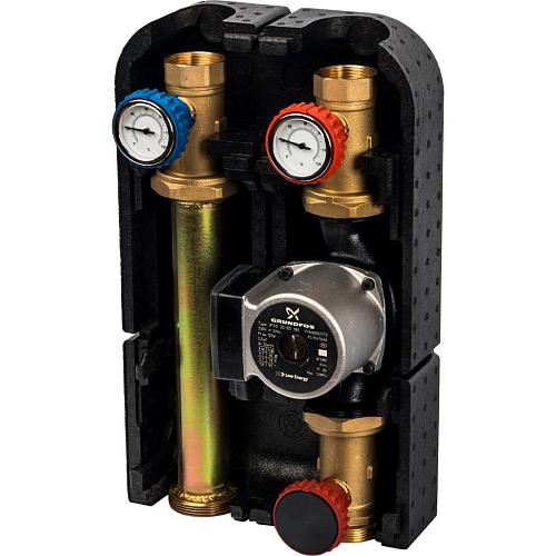 Stout Насосная группа с прямым контуром 1 1/4" с насосом Grundfos UPSO 25-65 в теплоизоляции DN 32