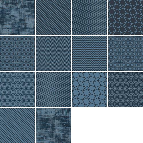 Settecento Moodboard Mix 3 Black/Blue Rect 23,7x23,7 см Настенная плитка