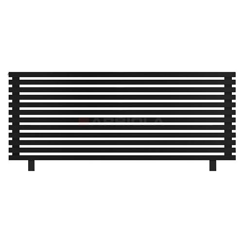 Arbiola Gorizont Ritmo HZ 2000-40-12 секций чёрный горизонтальный  радиатор c боковым подключением (на ножках)