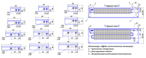 Бриз КЗТО 80-200-3500 Внутрипольный конвектор с естественной конвекцией