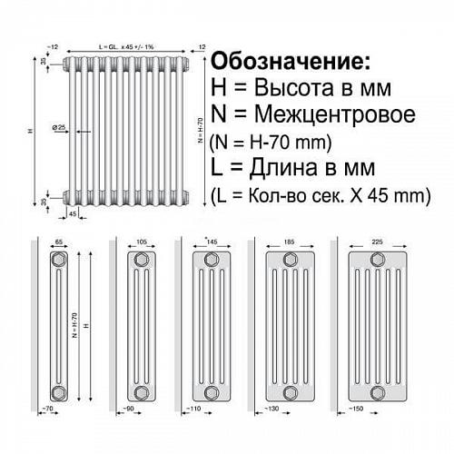 Arbonia 2057 30 секций стальной трубчатый радиатор