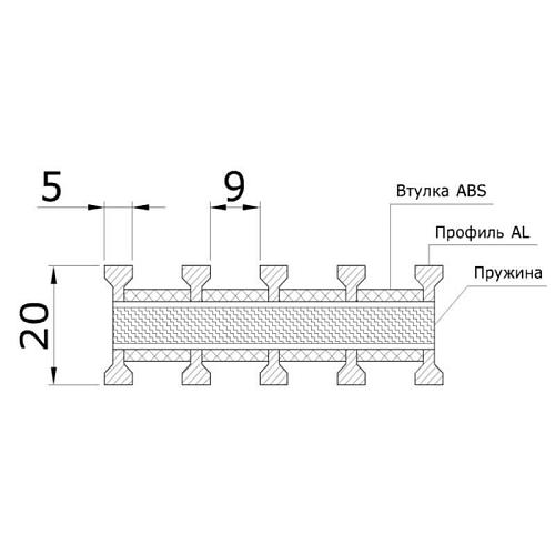 Решетка рулонная алюминиевая TechnoWarm PPA 250-800 белый RAL9016