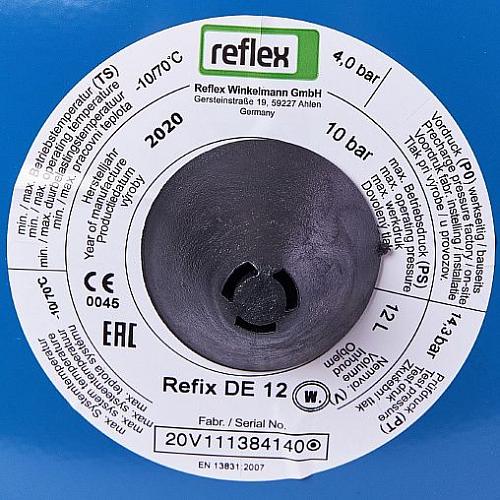 Reflex DE 12 PN10 гидроаккумулятор для систем водоснабжения