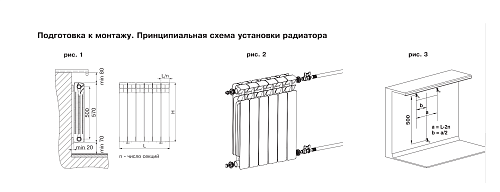 Rifar Alp Ventil 500 10 секции биметаллический радиатор с нижним левым подключением