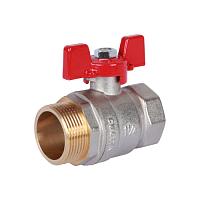 ROMMER Шаровой кран 1/2" ВР/НР, ручка бабочка