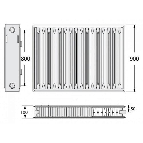 Kermi FKO 22 900x400 панельный радиатор с боковым подключением