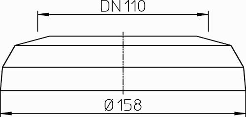 HL 7EL.WE Декоративная розетка для унитаза длиной 35 мм  DN110