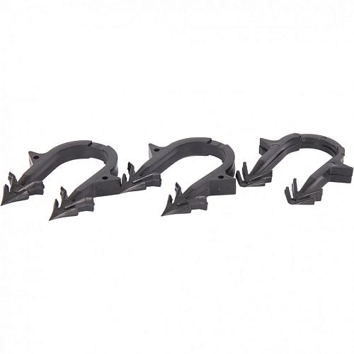 STOUT Скоба якорная с двойным креплением для труб д.16-20мм, цвет черный