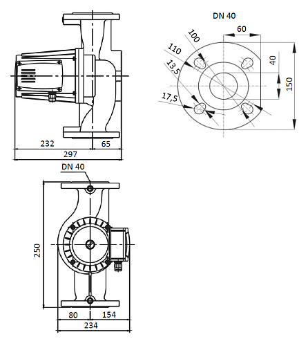 SHINHOO BASIC 40-12F 1x230V Циркуляционный насос