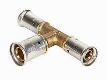 Henco Тройник переходный увеличенный в центре, латунь пресс, 16x20x16