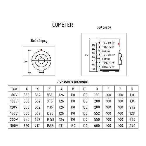 Thermex ER 100 V (combi) Водонагреватель комбинированный напольный