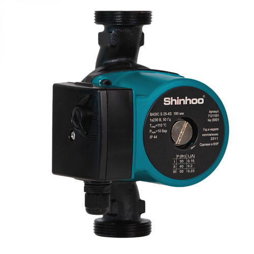 SHINHOO BASIC S 25-4S 180 1x230V Циркуляционный насос