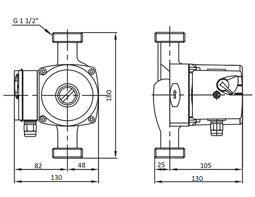 BASIC 25-4S N 180 1x230V Циркуляционный насос