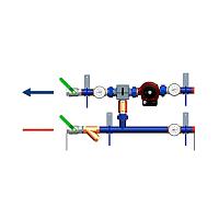 Узлы холодоснабжения с 3-ходовыми клапанами Редан