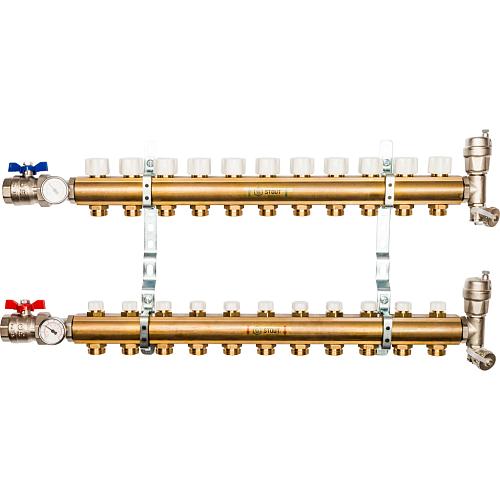 SMB 0468 000011 STOUT Распределительный коллектор из латуни без расходомеров 11 вых.
