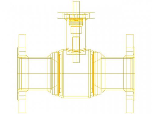 Danfoss DN350 (065N0372G) Кран шаровой JIP-FF без редуктора с фланцем под электропривод Pу25