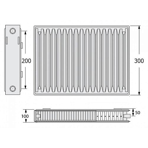 Kermi FKO 22  300x800 панельный радиатор с боковым подключением