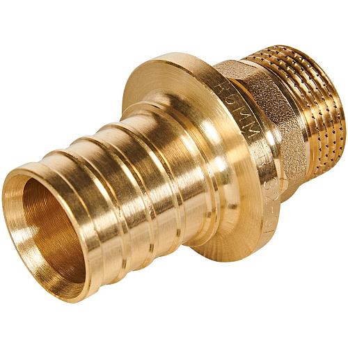 ROMMER Переходник с наружной резьбой 32xG3/4 для трубы из сшитого полиэтилена осевой