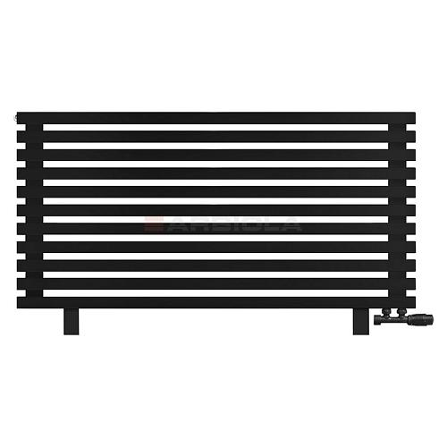 Arbiola Gorizont Ritmo VZ 1200-40-11 секций чёрный горизонтальный радиатор c нижним подключением (на ножках)