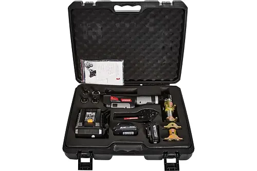 ROMMER Комплект аккумуляторного инструмента для аксиальных фитингов (4 насадки: 16x2.0 и 16x2.2, 20x2.8, 25x3.5, 32x4.4)