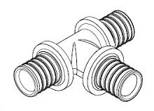 Тройник равнопроходный РЕХАУ 20-20-20 MX